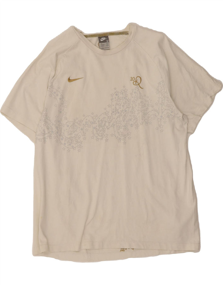 NIKE Mens Graphic T-Shirt Top UK 39/41 Medium White Cotton Vintage Nike and Second-Hand Nike from Messina Hembry 