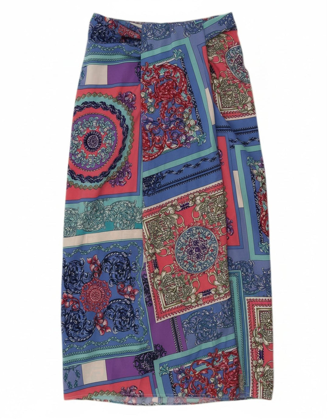 VINTAGE Womens Midi Skirt Small W26 Multicoloured Patchwork