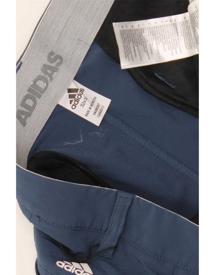 Мужские узкие брюки-чинос Adidas W32 L32 синие из полиэстера