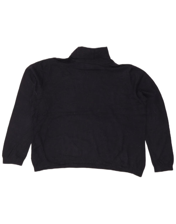 Женский джемпер с высоким воротником RALPH LAUREN, UK 20, 2XL, темно-синий, шелковый