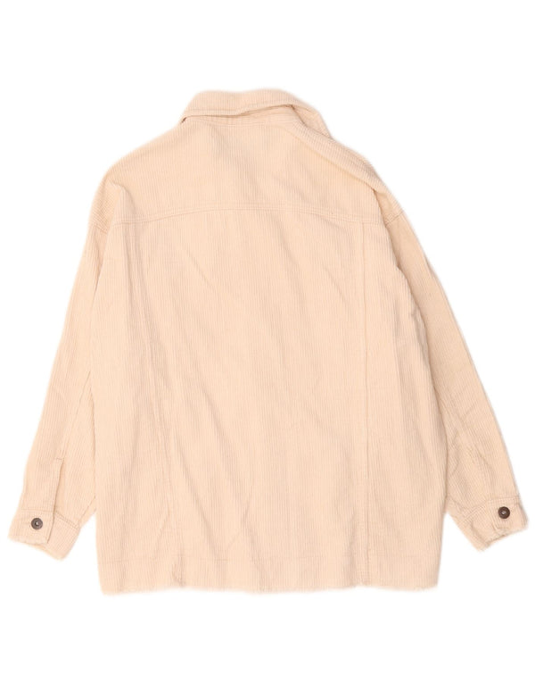 Женская вельветовая куртка оверсайз Zara UK 6 XS, бежевый хлопок