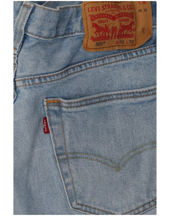Мужские прямые джинсы Levi's 501 W32 L32 синие, хлопок