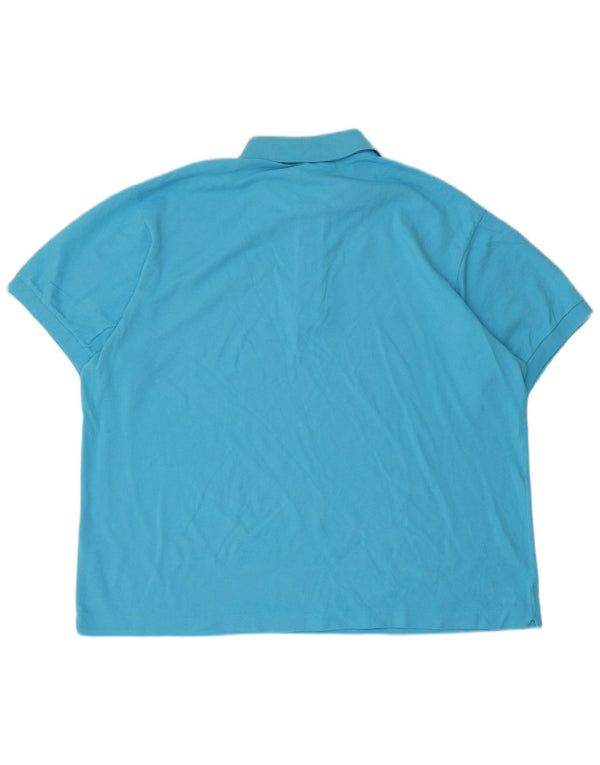 Мужская рубашка поло LACOSTE классического кроя, размер 7, 2XL, синяя, хлопок
