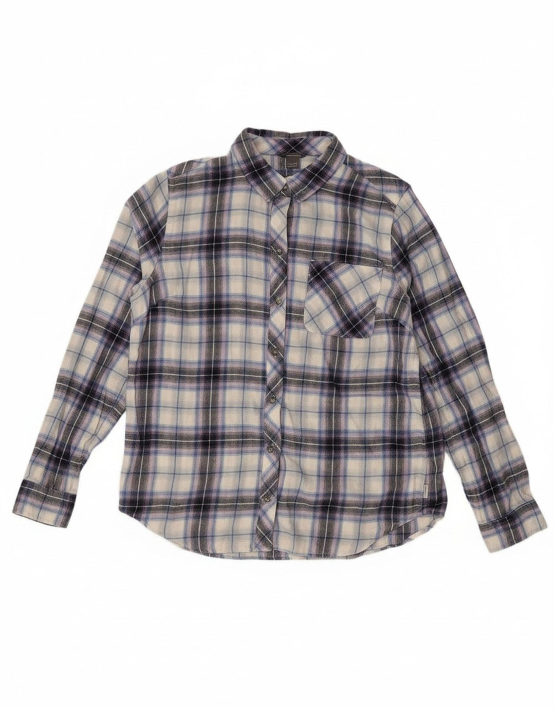 Женская фланелевая рубашка Eddie Bauer UK 14, средний фиолетовый клетчатый хлопок