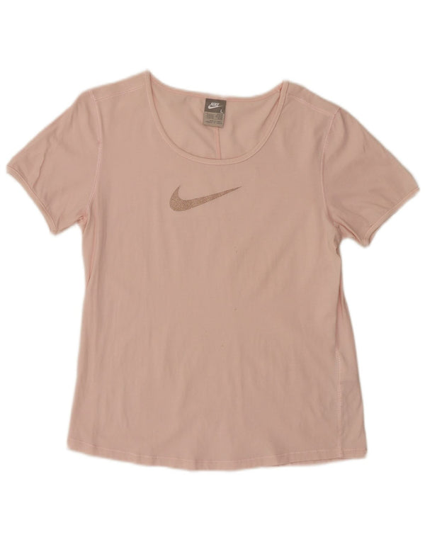 Женская футболка с рисунком Nike Top UK 14/16, большой розовый хлопок