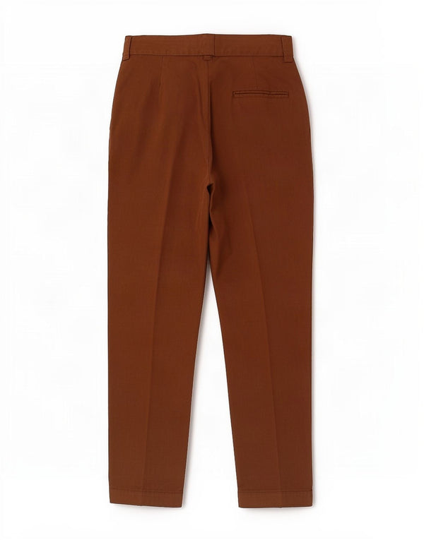 Женские брюки чинос с высокой талией Zara XS W24 L25 Коричневые