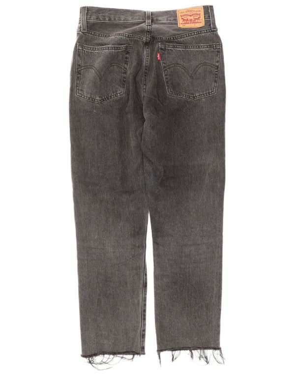 Женские прямые джинсы Levi's 501 с высокой посадкой W25 L26, серый хлопок
