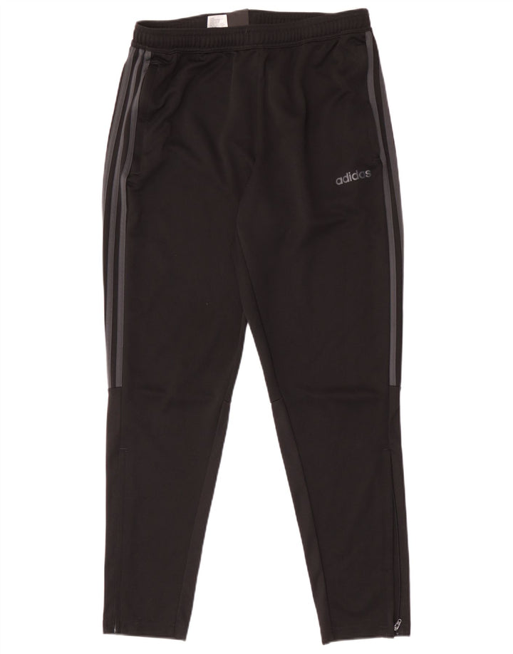 Мужские спортивные брюки Adidas Climalite, большие черные полиэстер с цветными блоками