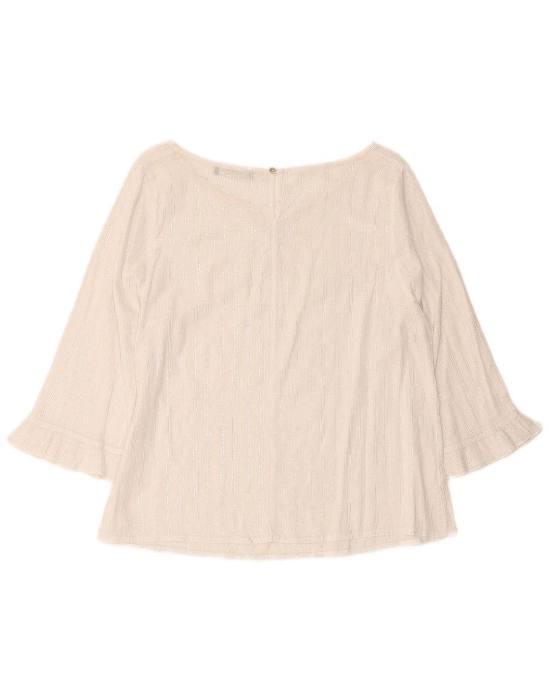 RAGNO Женская укороченная блузка с рукавом 3/4 UK 12, средняя белая в полоску