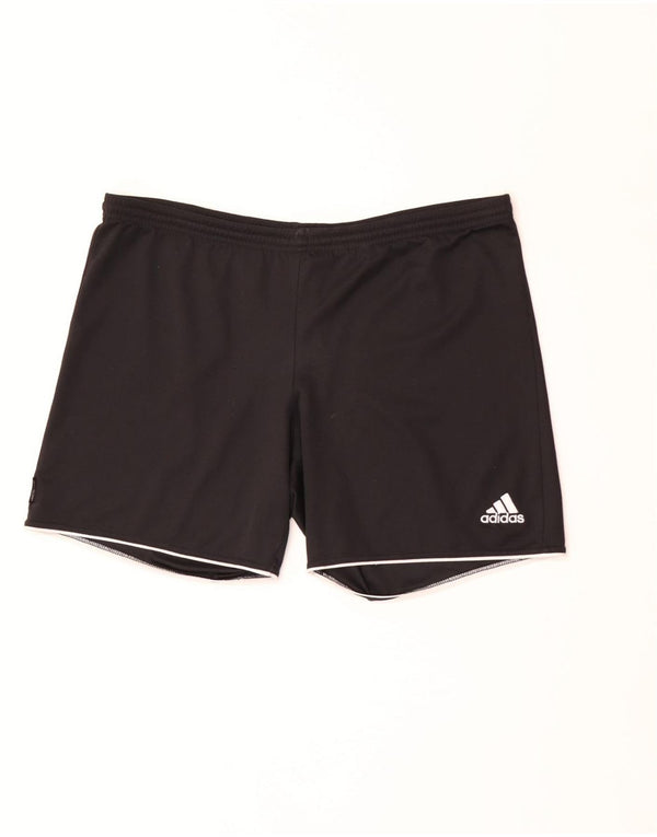 Мужские спортивные шорты Adidas, большие черные из полиэстера