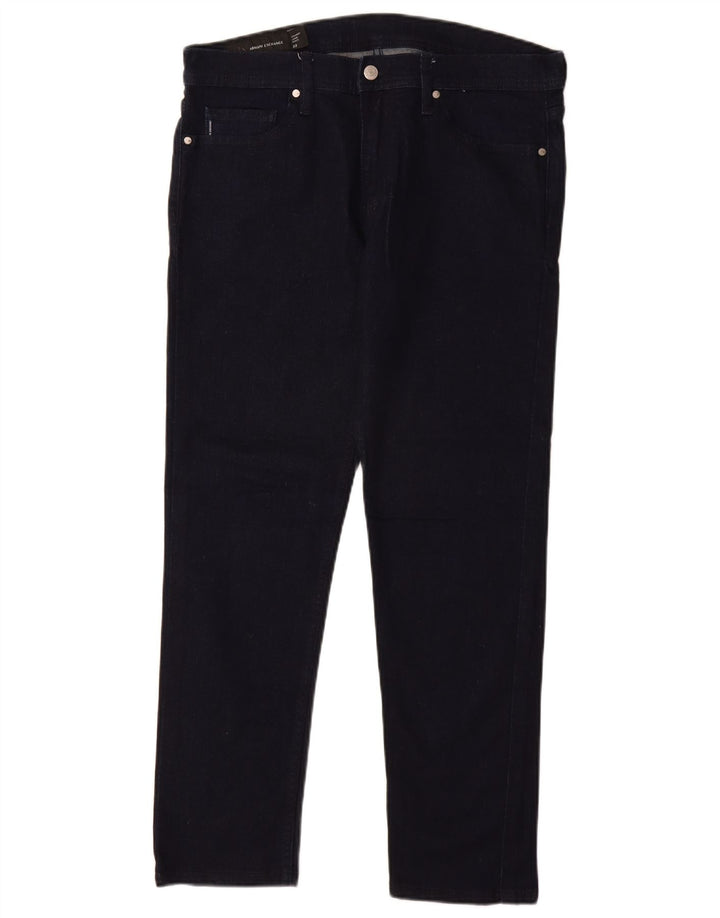 ARMANI EXCHANGE Женские прямые джинсы W33 L29 Темно-синие