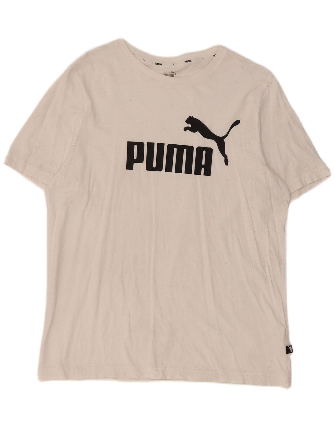 Мужская футболка с рисунком Puma, большой белый хлопок