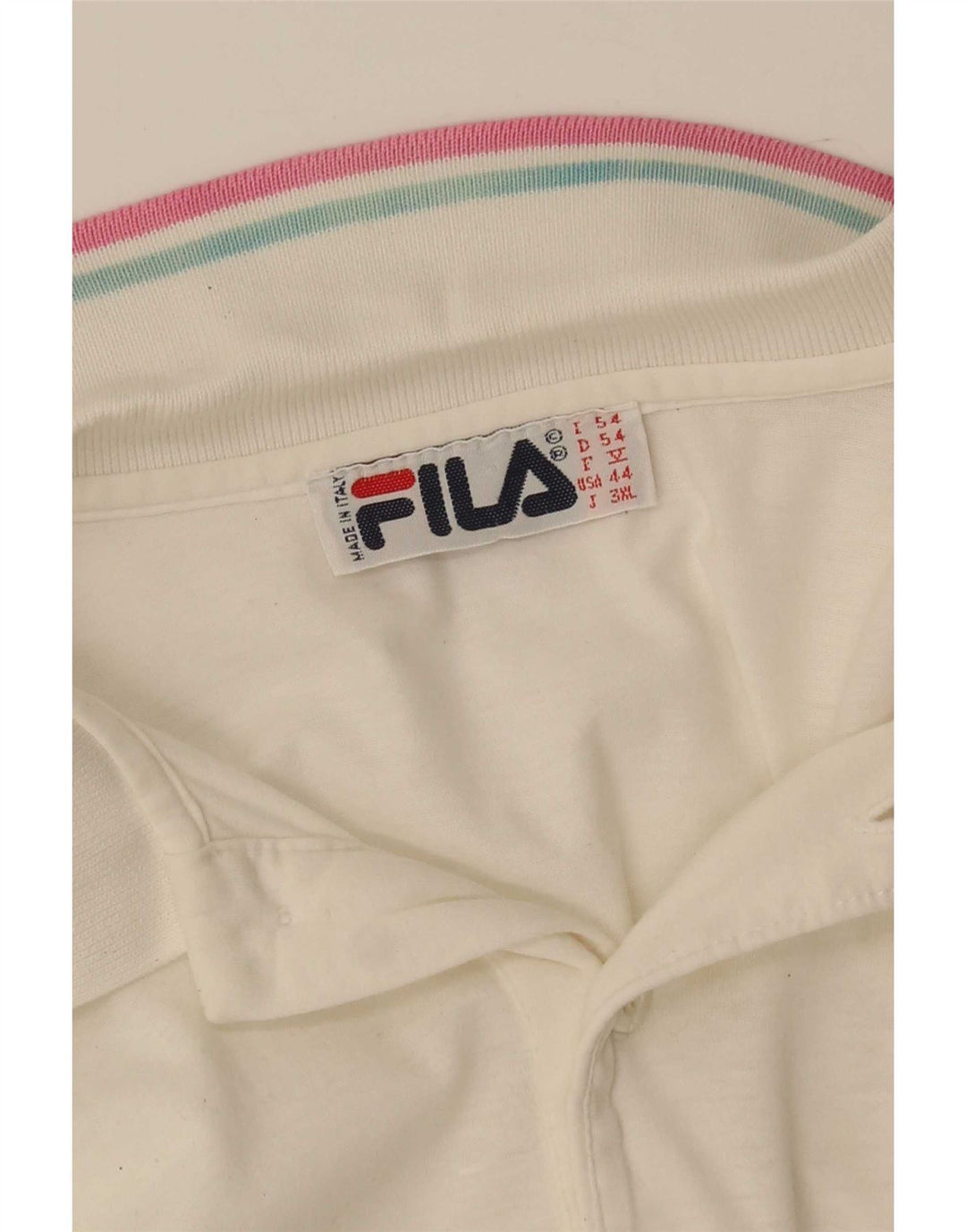 Мужская рубашка-поло с рисунком Fila IT 54 XL, белая полоска