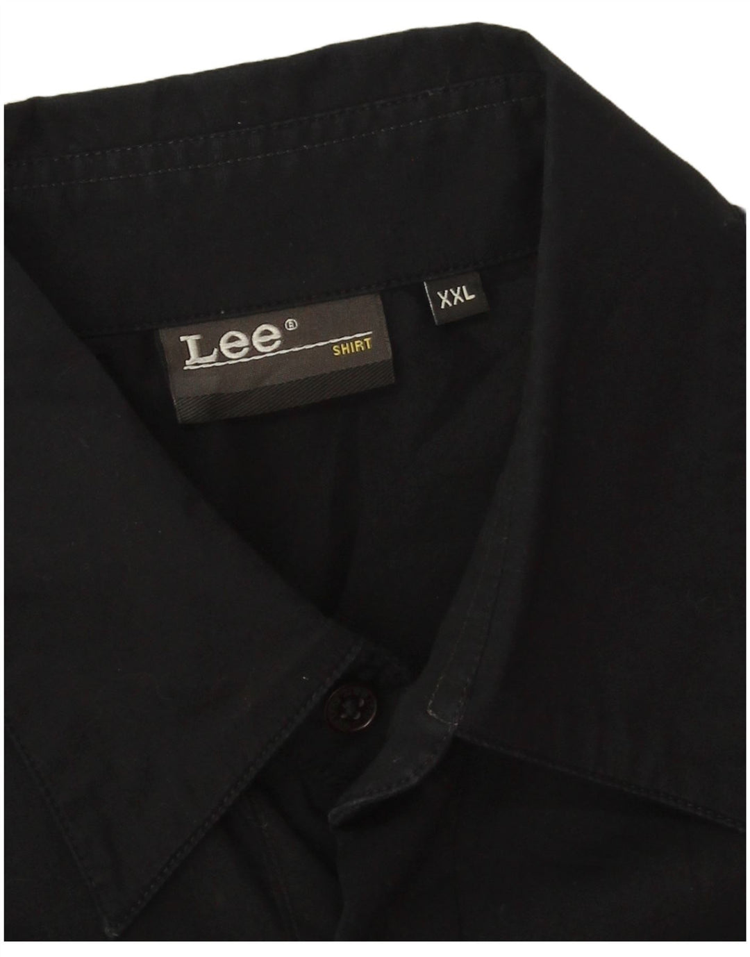 Lee Мужская рубашка с коротким рукавом 2XL, черная, хлопок