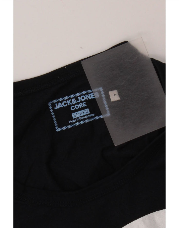 Мужской приталенный жилет с рисунком Jack & Jones, большой темно-синий