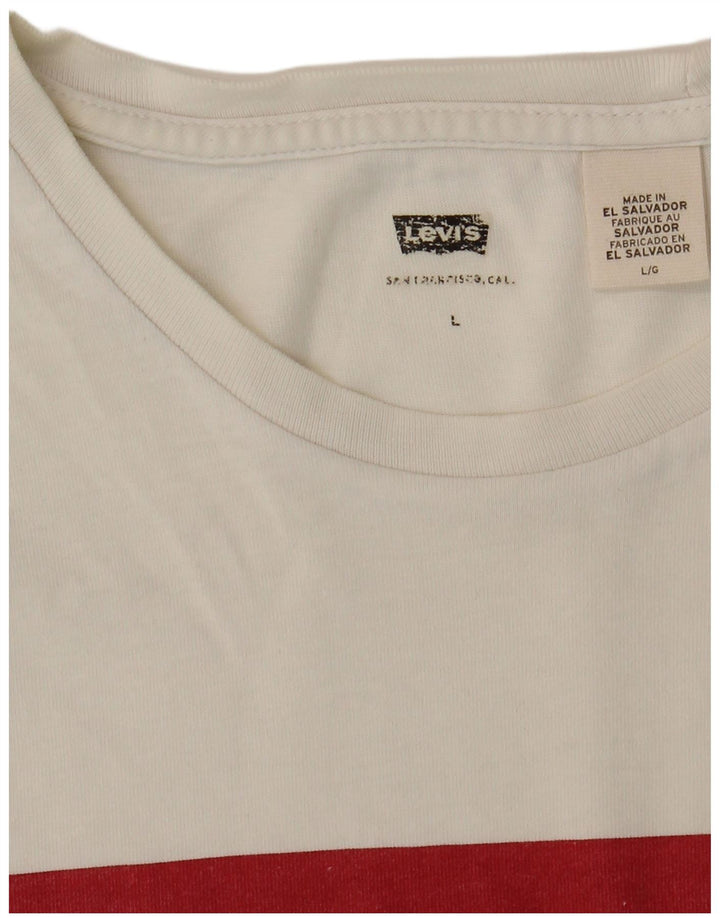 Мужская футболка с рисунком Levi's, большая белая