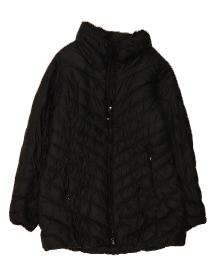 EDDIE BAUER Womens Padded Coat UK 14 Medium Black Nylon Vintage Eddie Bauer and Second-Hand Eddie Bauer from Messina Hembry 