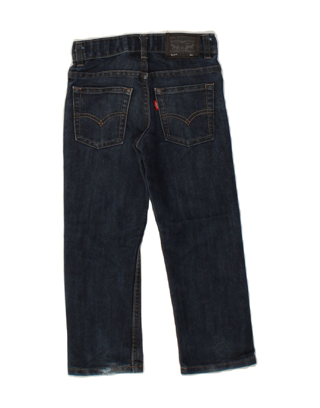 LEVI'S Boys 511 Slim Jeans 4-5 Years W18 L8 Navy Blue Vintage Levi's and Second-Hand Levi's from Messina Hembry 