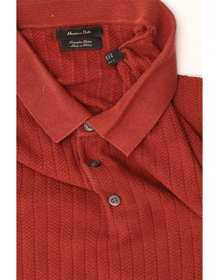 Мужская рубашка-поло Massimo Dutti, большая красная