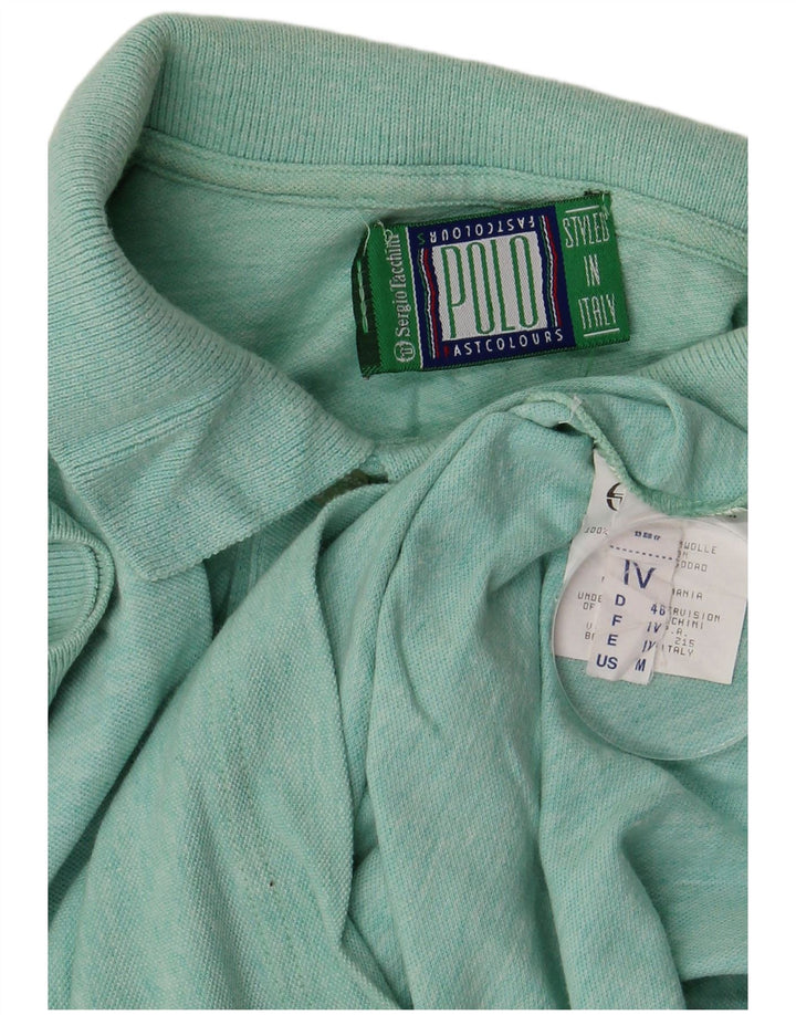 Мужская рубашка-поло Sergio Tacchini, хлопок среднего зеленого цвета