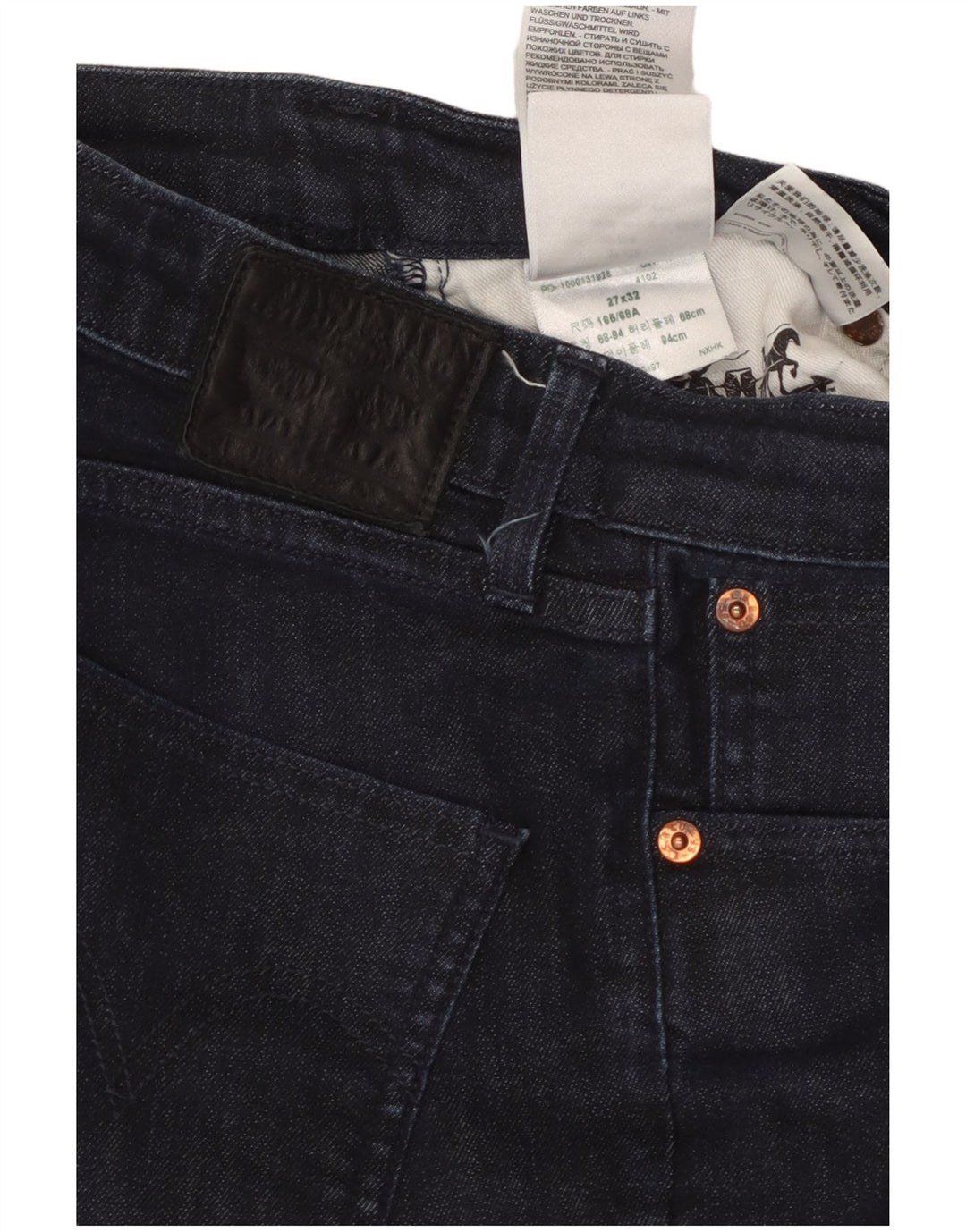 Женские джинсы скинни LEVI'S W27 L32 Темно-синий хлопок