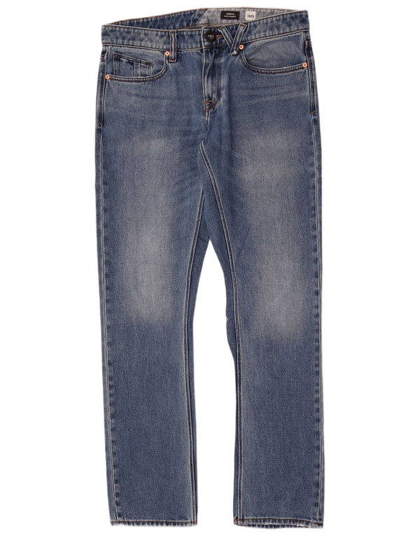 Мужские прямые джинсы Volcom Vorta Slim Fit W30 L32, синий хлопок