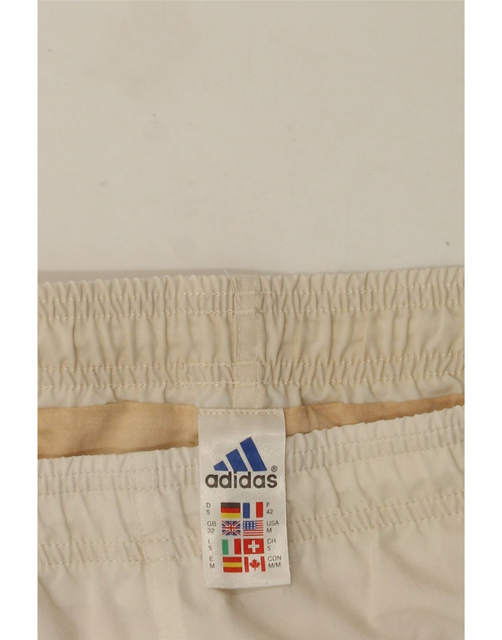 Мужские спортивные шорты Adidas среднего размера, белый хлопок, хлопок