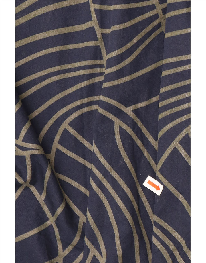 Женское асимметричное платье COS EU 42, большой темно-синий хлопок с геометрическим рисунком