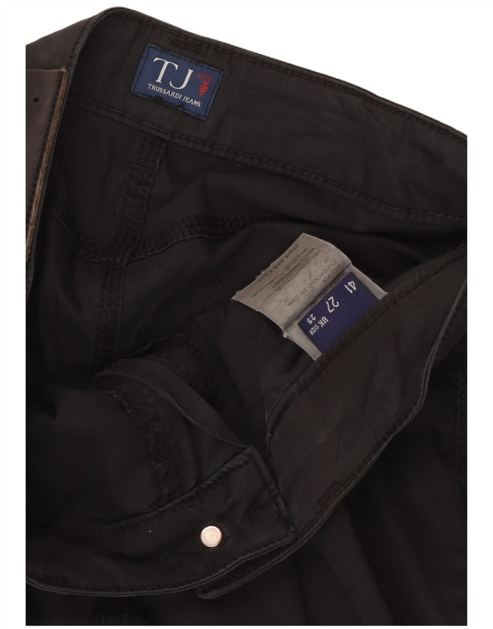 TRUSSARDI Womens Slim Trousers W27 L28 Black Cotton
