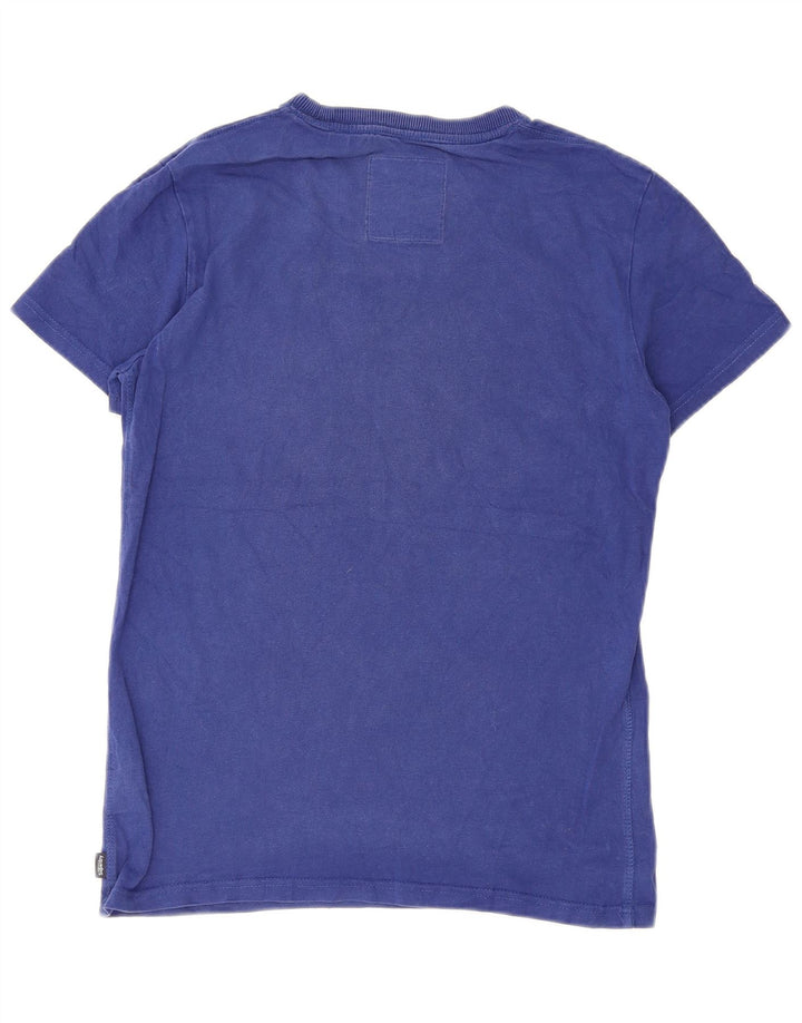 Superdry Мужская футболка с рисунком, маленький синий хлопок