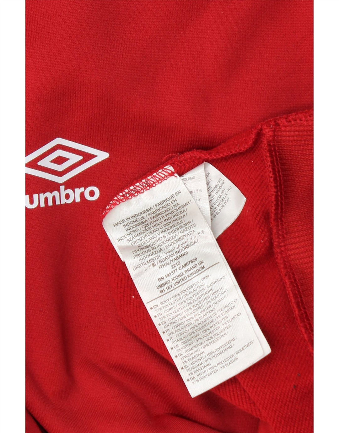 Свитшот с рисунком Umbro для мальчиков 13-14 лет, красный полиэстер