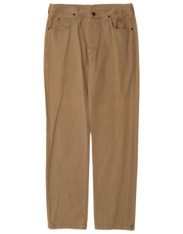 Lee Mens Chicago Прямые повседневные брюки W32 L32 Бежевые хлопковые