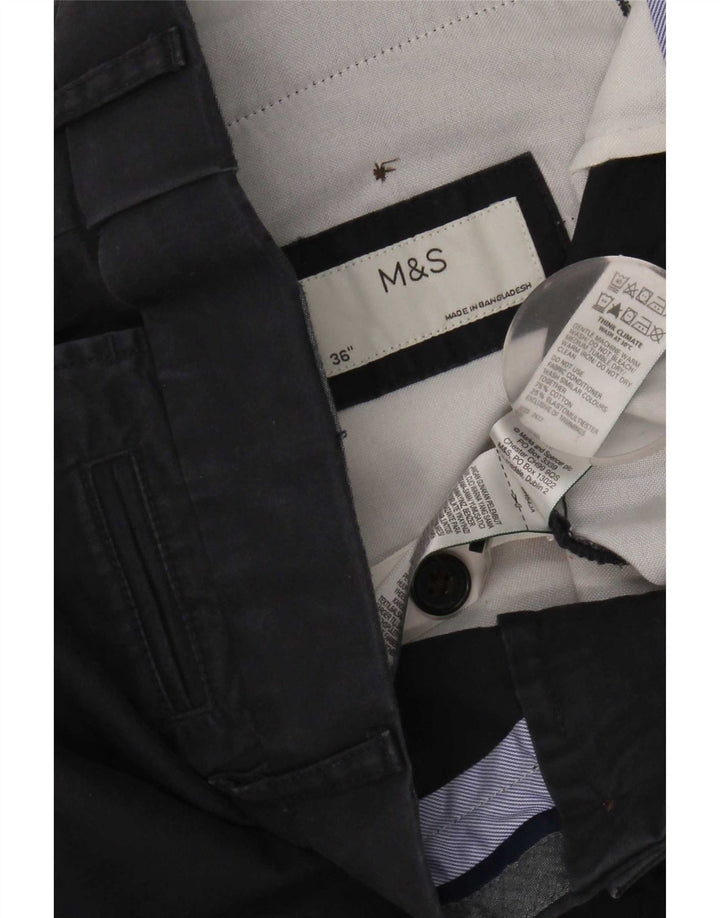 Мужские шорты-чиносы Marks & Spencer W36, большие, темно-синие, хлопковые