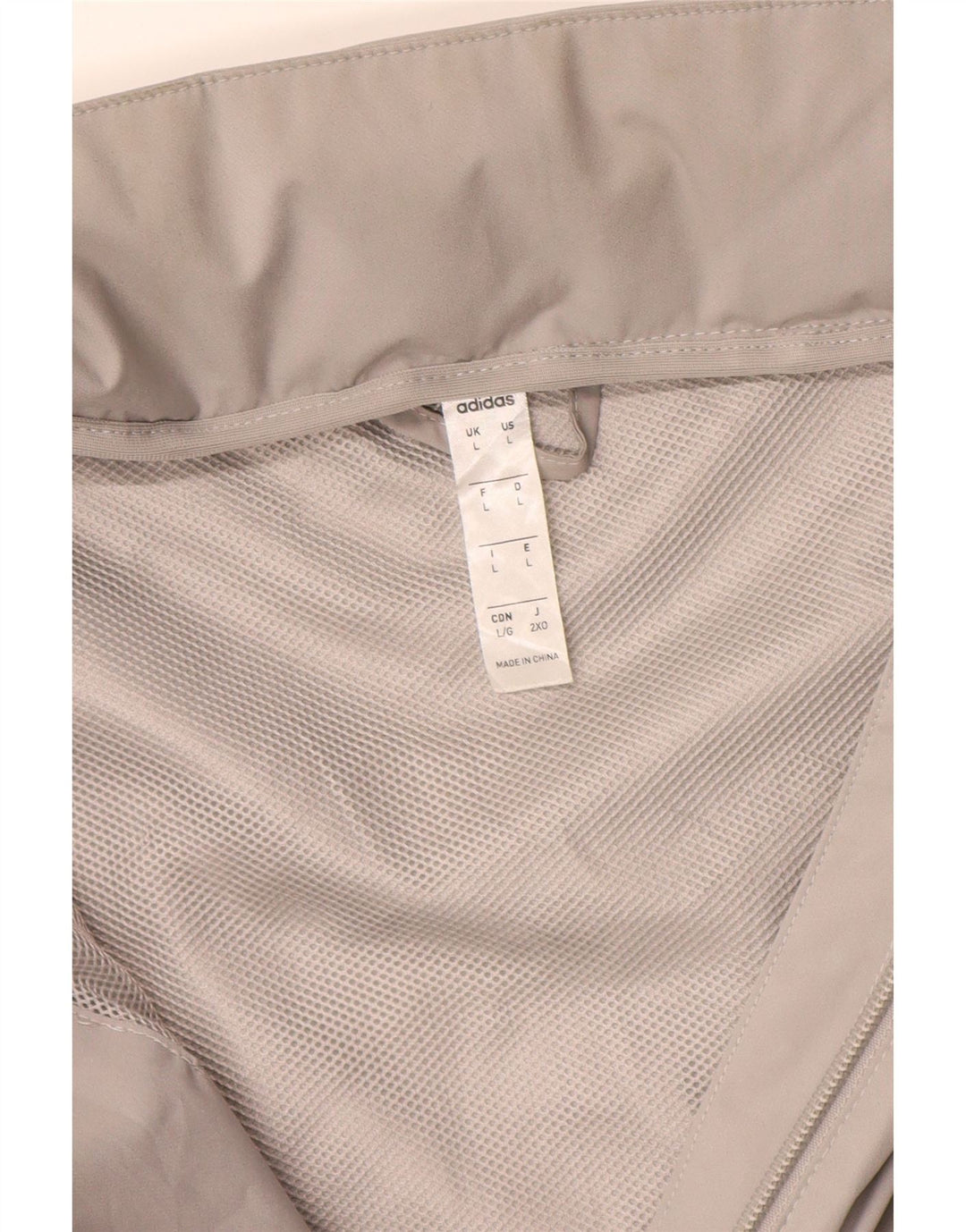 Мужская дождевик Adidas UK 40, большой серый полиэстер