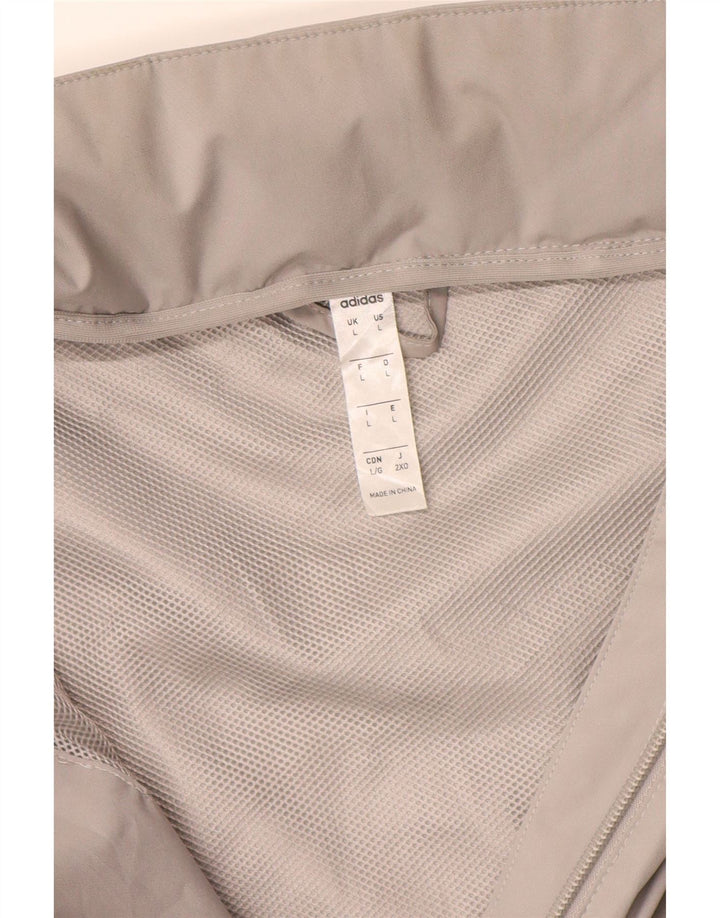 Мужская дождевик Adidas UK 40, большой серый полиэстер