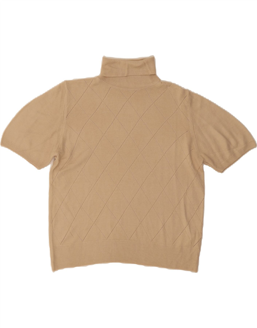 MARKS & SPENCER Womens Roll Neck Jumper Sweater UK 18 XL Beige Vintage Marks & Spencer and Second-Hand Marks & Spencer from Messina Hembry 