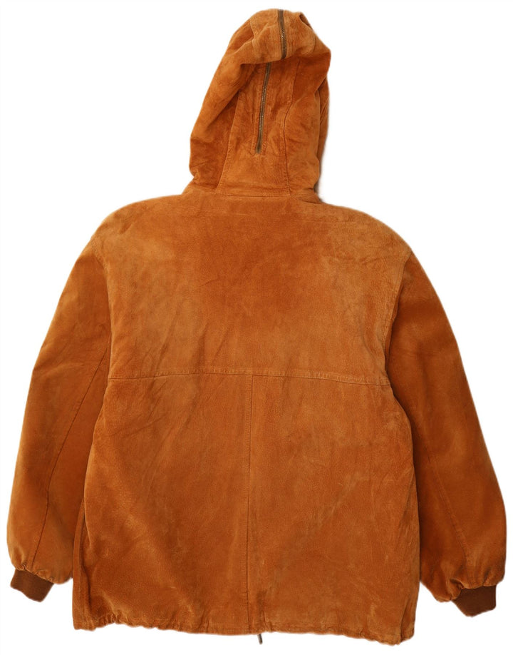 Мужская замшевая куртка Fabiani с капюшоном IT 48 Medium Brown Leather