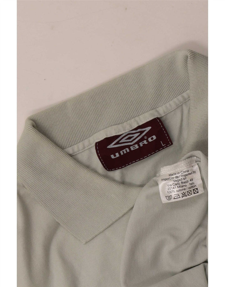 Мужская рубашка-поло Umbro, большая зеленая хлопковая