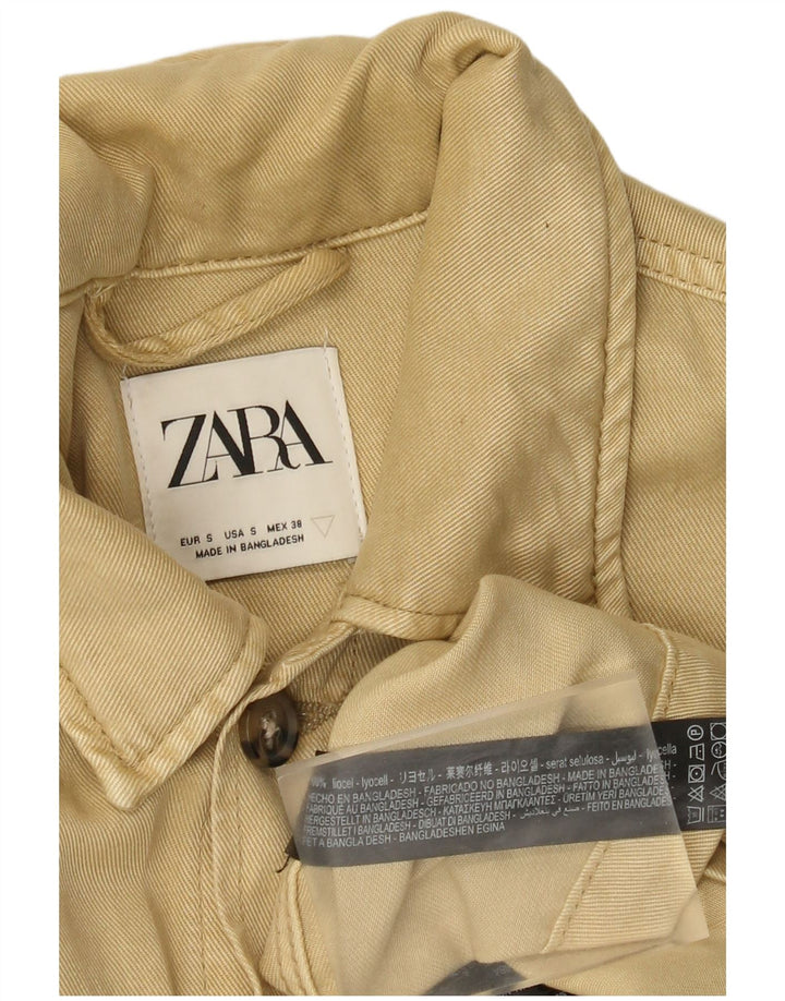 Мужская куртка Zara UK 36, маленькая, лиоцелл, бежевый