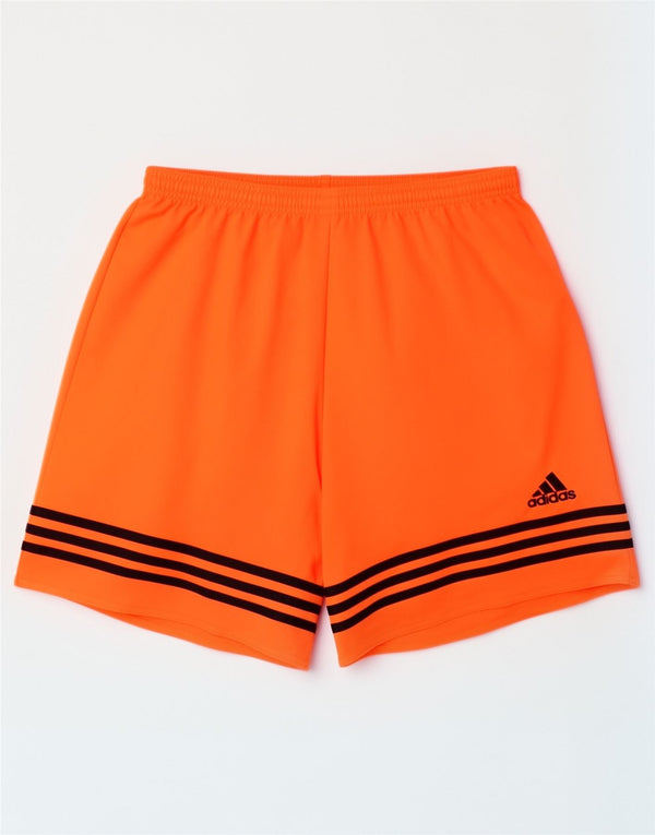 Мужские спортивные шорты Adidas Climalite, полиэстер, средние оранжевые полоски, спортивные