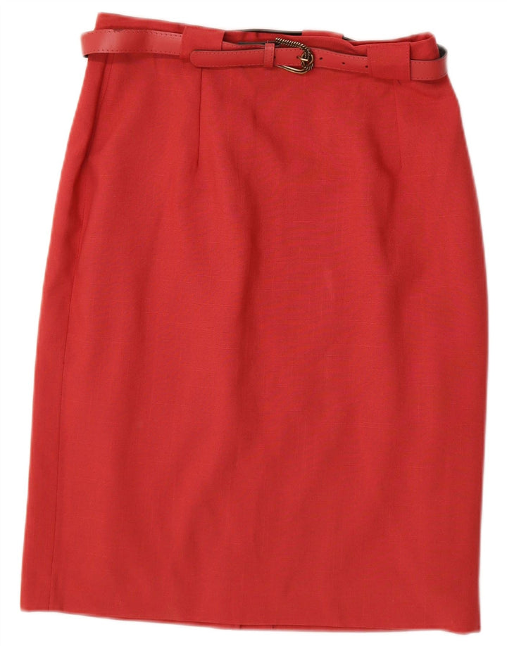 ST. BERNARD Womens Straight Skirt UK 14 Medium W28  Red Polyester
