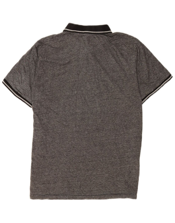 Мужская рубашка поло с коротким рукавом Pierre Cardin XL серая в крапинку