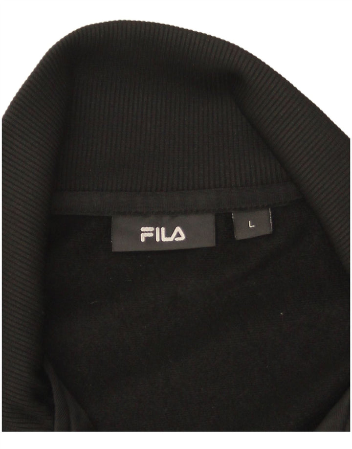 Мужской спортивный костюм Fila, большая черная полиэстеровая куртка с цветными блоками