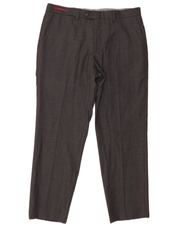Мужские зауженные брюки Marks & Spencer W34 L29 серые в клетку
