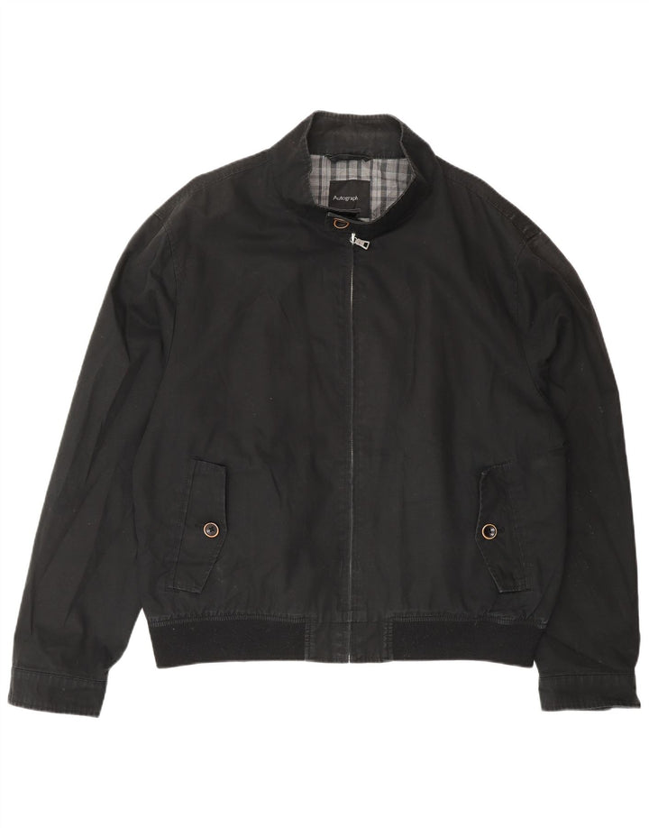 Мужской бомбер Marks & Spencer Autograph UK 42 XL, черный хлопок