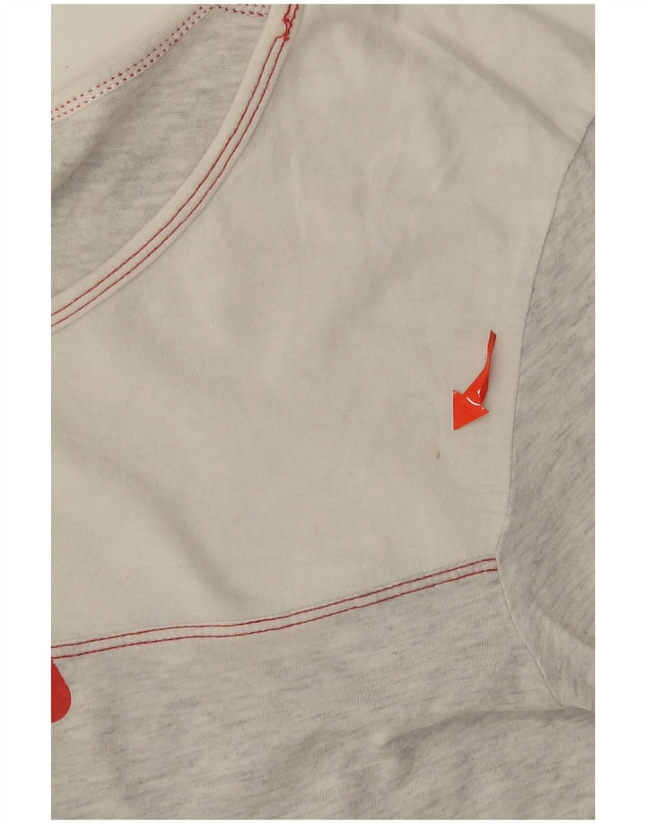 Женский топ с рисунком FILA с длинным рукавом UK 12, средний серый в крапинку