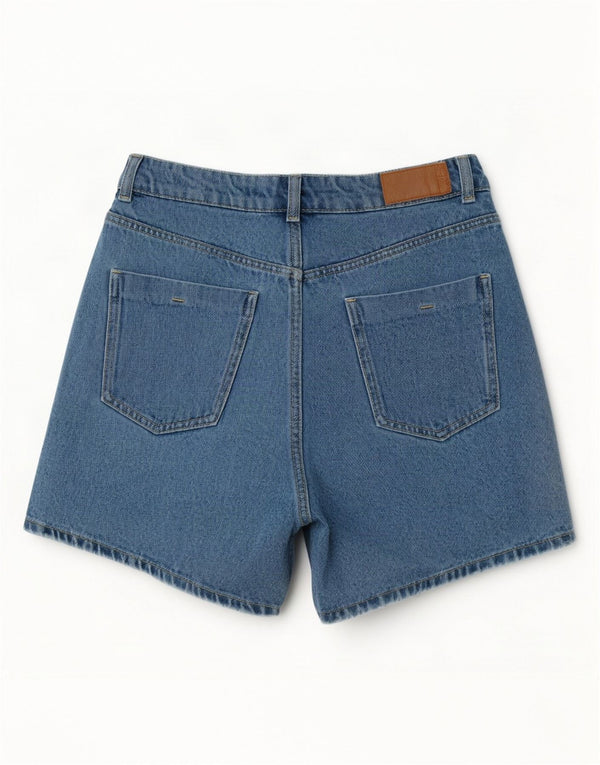Женские джинсовые шорты с высокой талией Zara EU 40 Medium W30 Синие