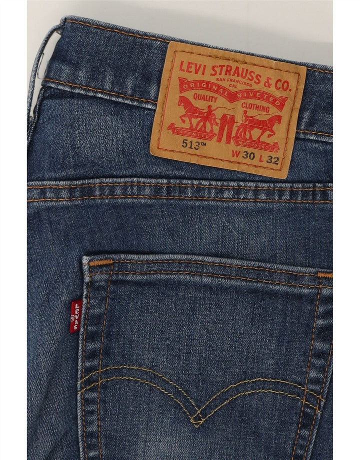 Мужские джинсы Levi's Slim 513 W30 L32 синие, хлопок