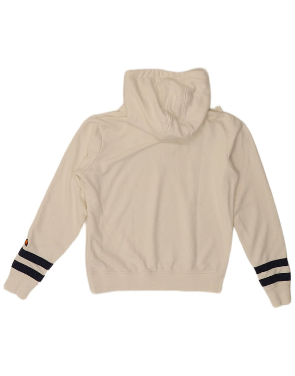 Женский укороченный джемпер с капюшоном Ellesse UK 10, маленький размер, белая полоска