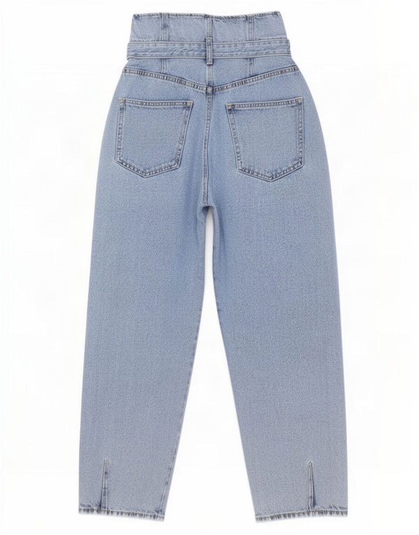 Женские джинсы свободного кроя с высокой талией Zara EU 32 2XS W22 L24, синие, хлопок
